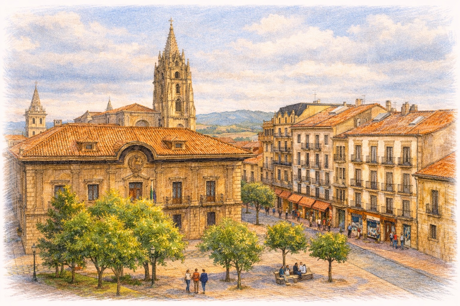 Calles del casco histórico de Oviedo